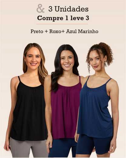 Preto + Roxo + Azul Marinho