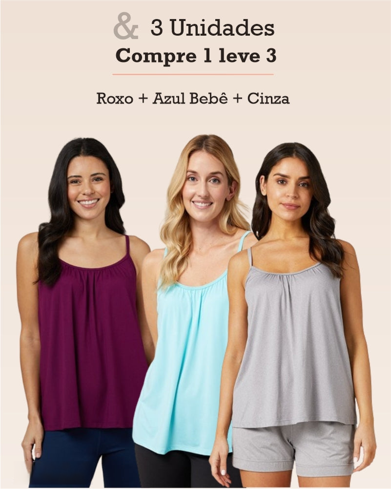 Roxo + Azul Bebê + Cinza